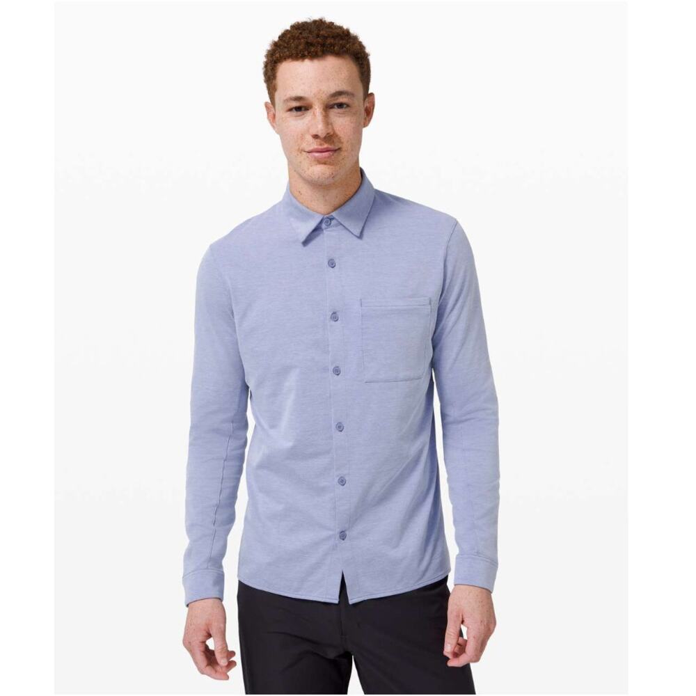 Lululemon Commission Long Sleeve Button Down *Qwick Oxford Blue Small